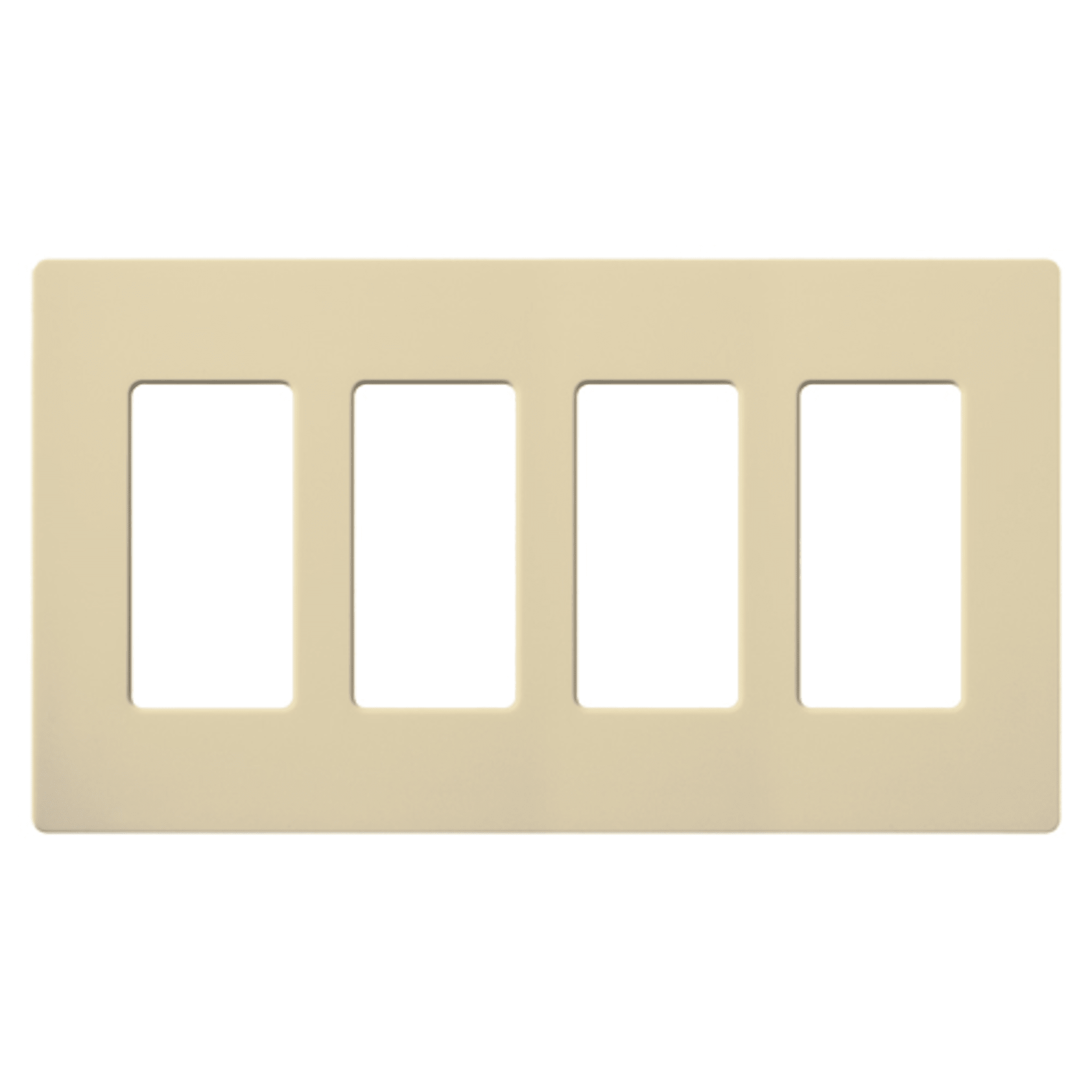 Placa de pared 4 espacios, color blanco, para atenuador (dimmer), switch Ã³ control remoto PICO inalÃ¡mbrico