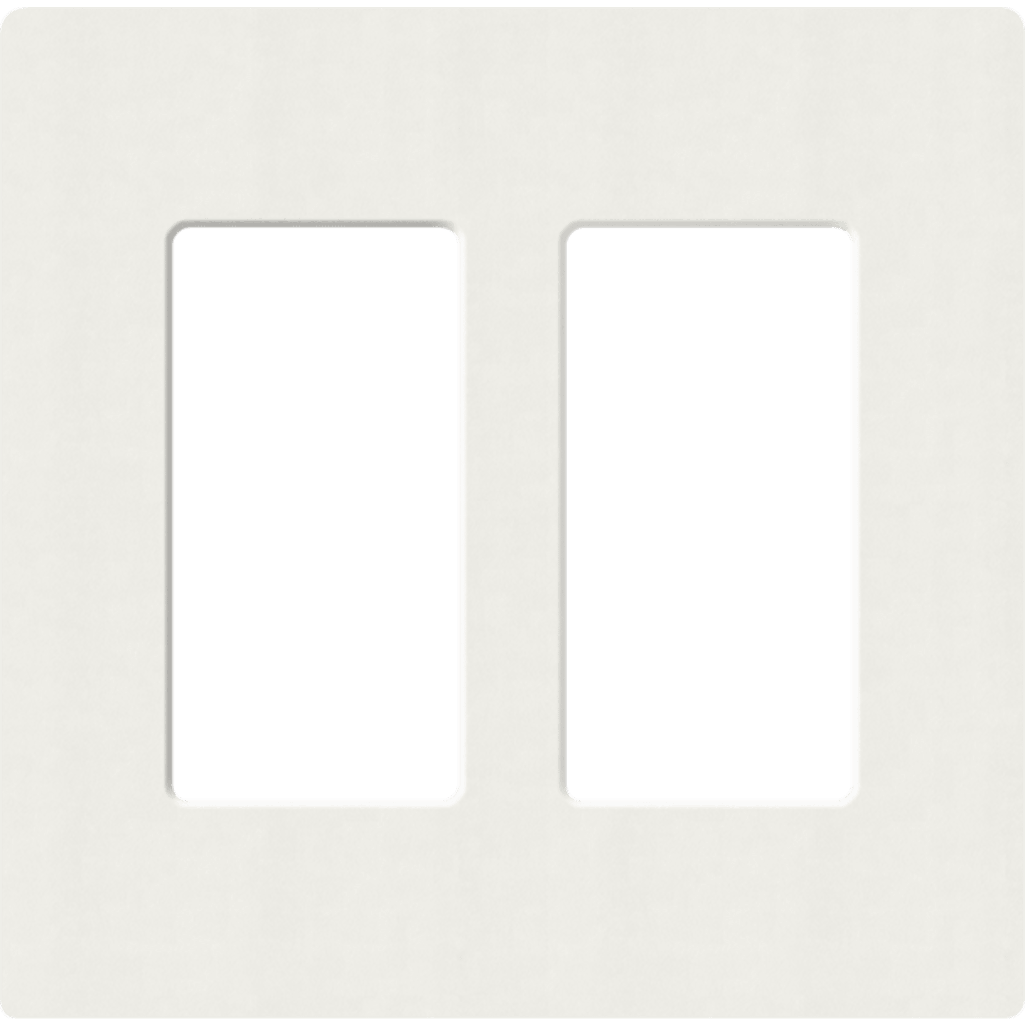 Placa de pared 2 espacios, para atenuador (dimmer), apagador Ã³ control remoto inalÃ¡mbrico LUTRON.