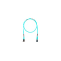Jumper de Fibra Optica Multimodo 50/125 OM3, LC-SC Duplex, OFNR (Riser), Color Aqua, 15 Metros (49.21 Pies)