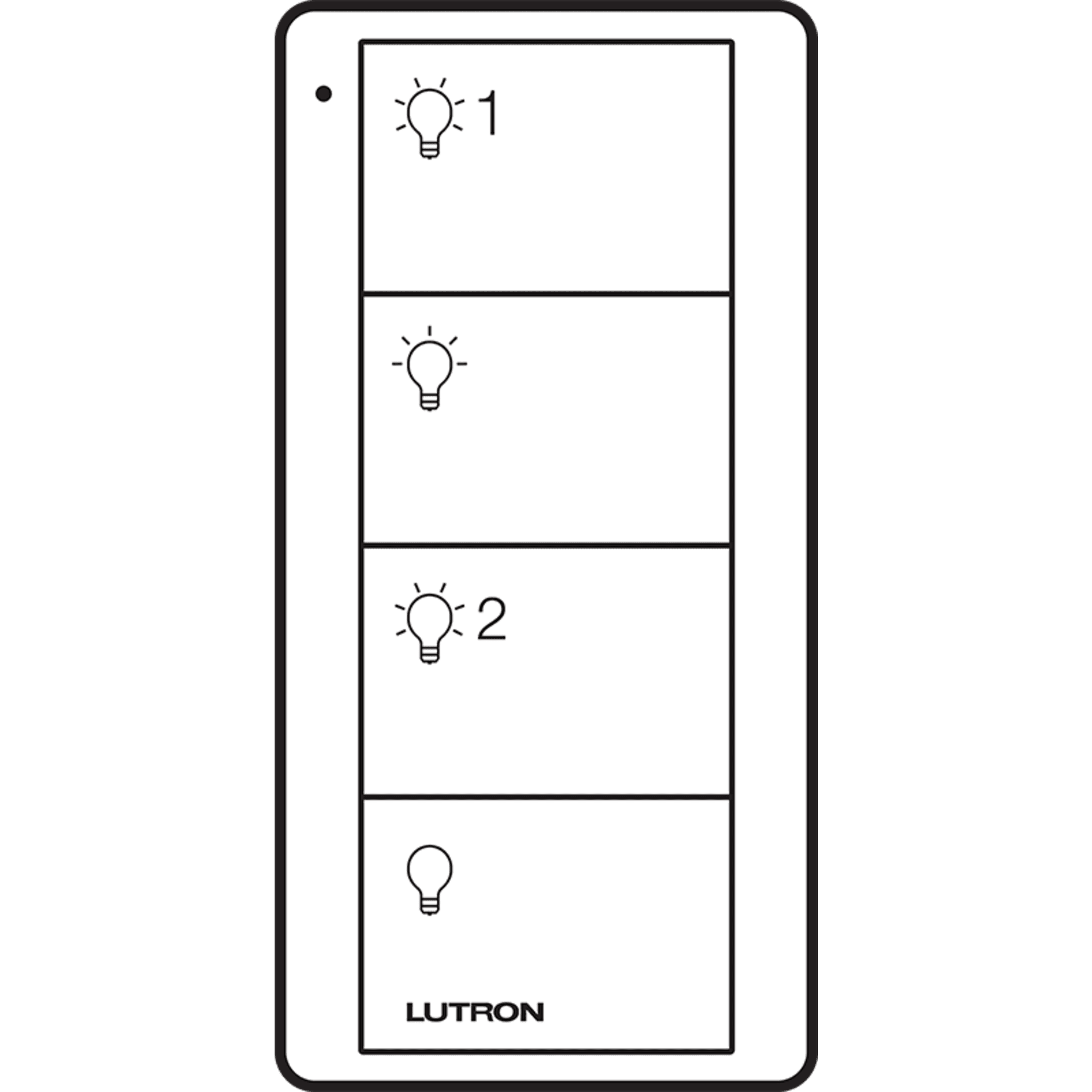 Control PICO 4 botones, 2 grupos, complemente con un atenuador o switch on/off