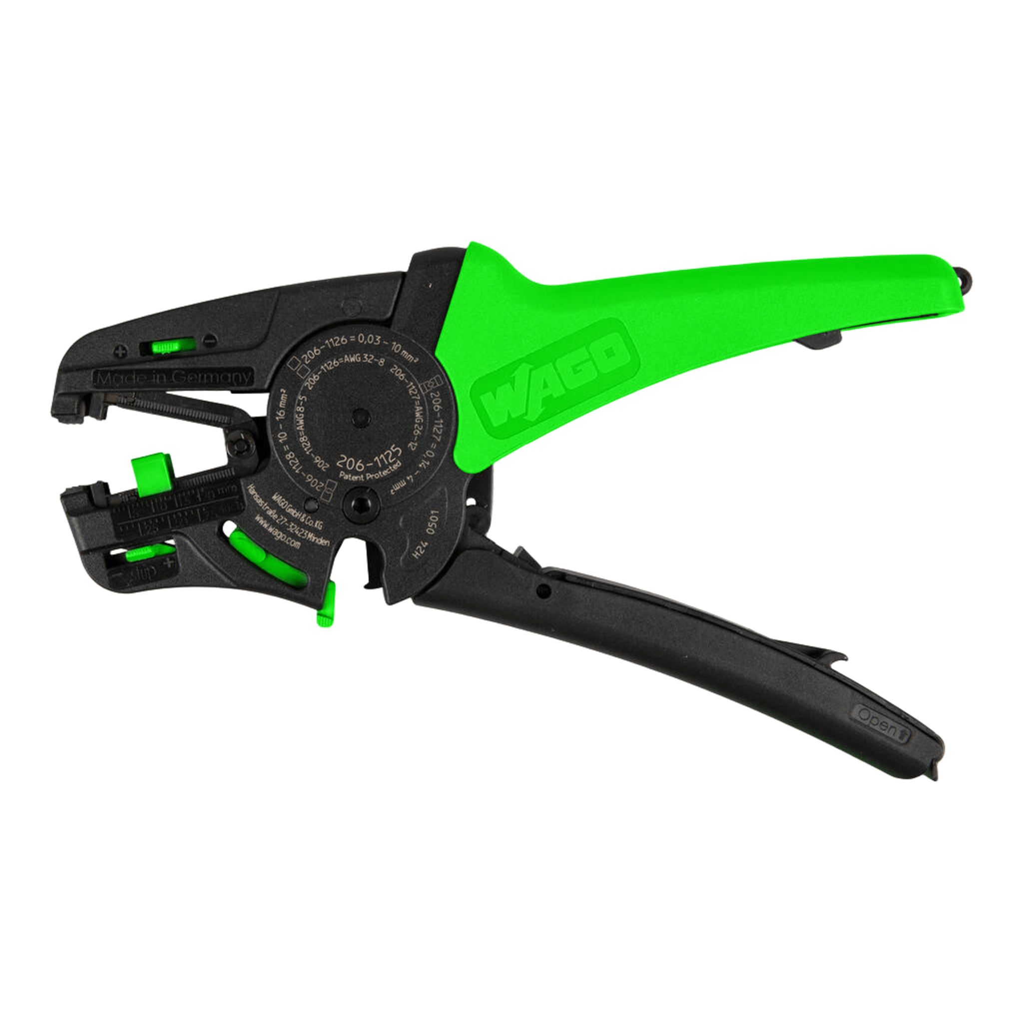 Pelacable Manual / Quickstrip Vario / Capacidad 0.03-16 mmÂ² / Ajuste AutomÃ¡tico SecciÃ³n / FunciÃ³n Corte / Pelado Parcial / Cuchilla Reemplazable / Verde-Negro