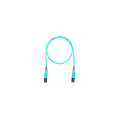 Jumper de Fibra Optica Multimodo 50/125 OM4, LC-LC Duplex, LSZH, Color Aqua, 3 Metros (9.84 Pies)