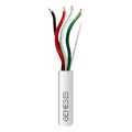 Bobina de 152 Metros (500 Pies) de Cable / 4 x 16 AWG / Cable Audacious / Riser / Libre de Oxígeno / Color Blanco / Aplicaciones de Alarmas de Intrusión y Automatización