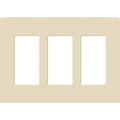 Placa de pared 3 espacios, para atenuador (dimmer), apagador Ã³ control remoto inalÃ¡mbrico LUTRON.